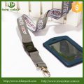 Cheap custom woven lanyard with breakaway connector/card holder neck lanyard